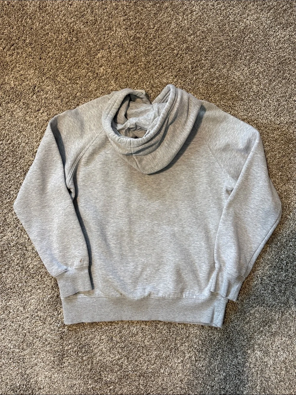 The North Face Gray Hoodie with Orange Mountain & City Graphic